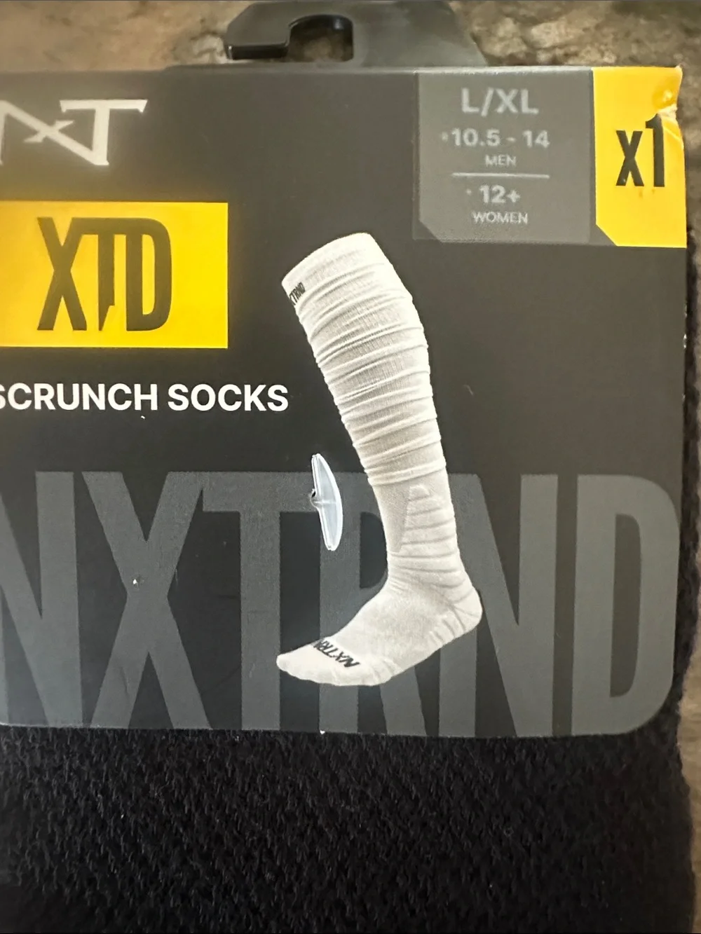 Black Scrunch Athletic Socks - Men's L/XL